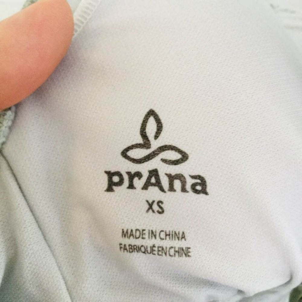 Prana Tankini Swim Top Heather Gray Braided Racerback V Neck Size XS - Picture 9 of 10